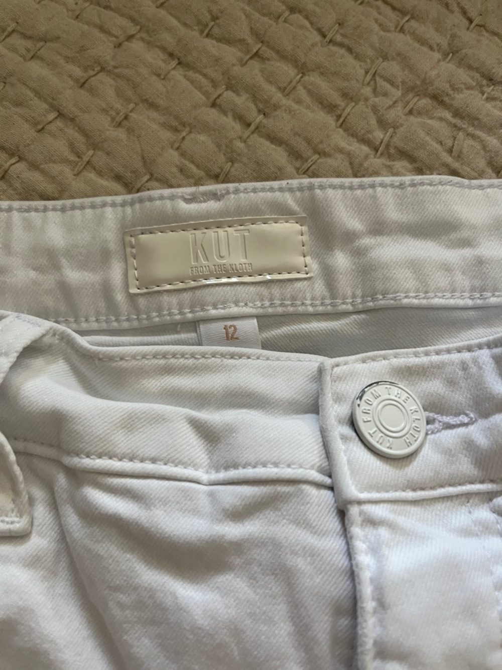 Kut From The Kloth White High-Rise Denim Jeans